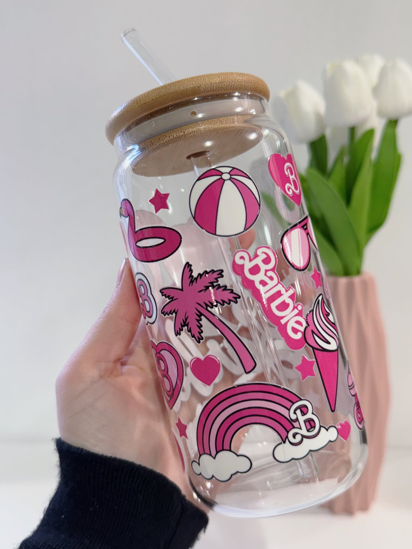 PEGATINA UV DTF PARA TAZAS 16Oz BARBIE