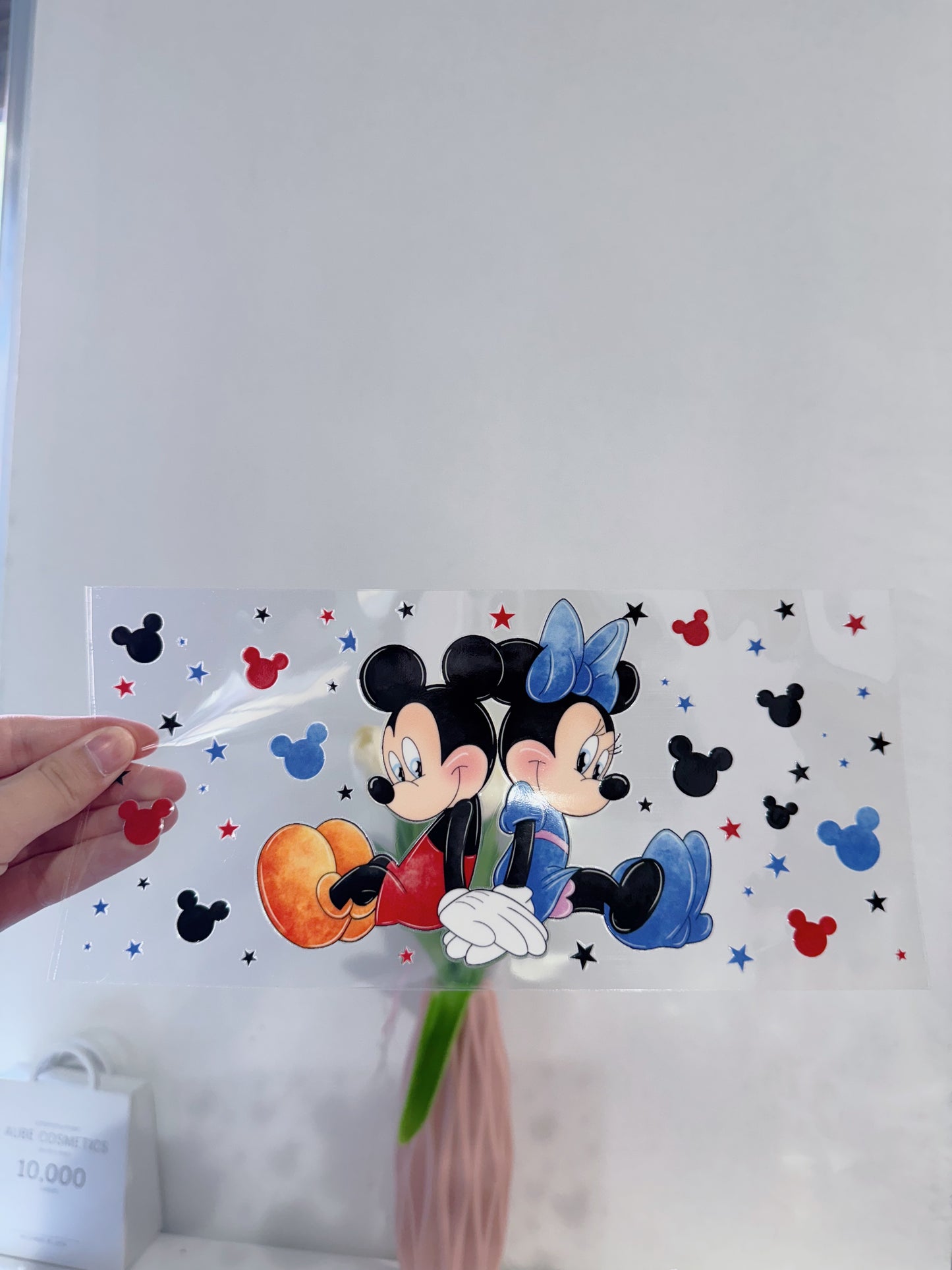 PEGATINA UV DTF PARA TAZAS 16Oz MICKEY Y MINNIE