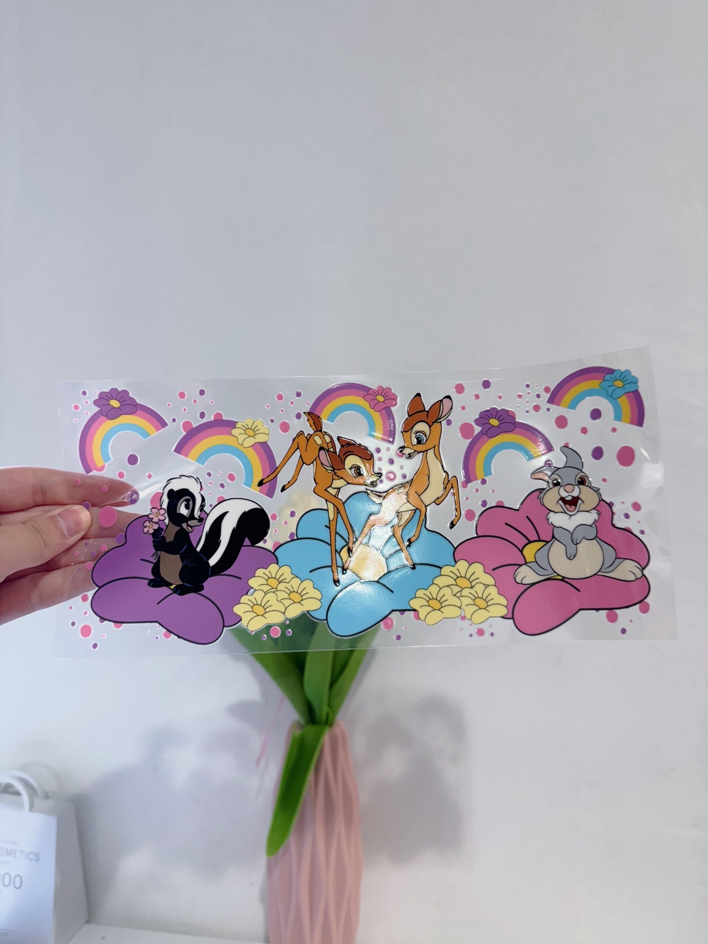 PEGATINA UV DTF PARA TAZAS 16Oz BAMBI