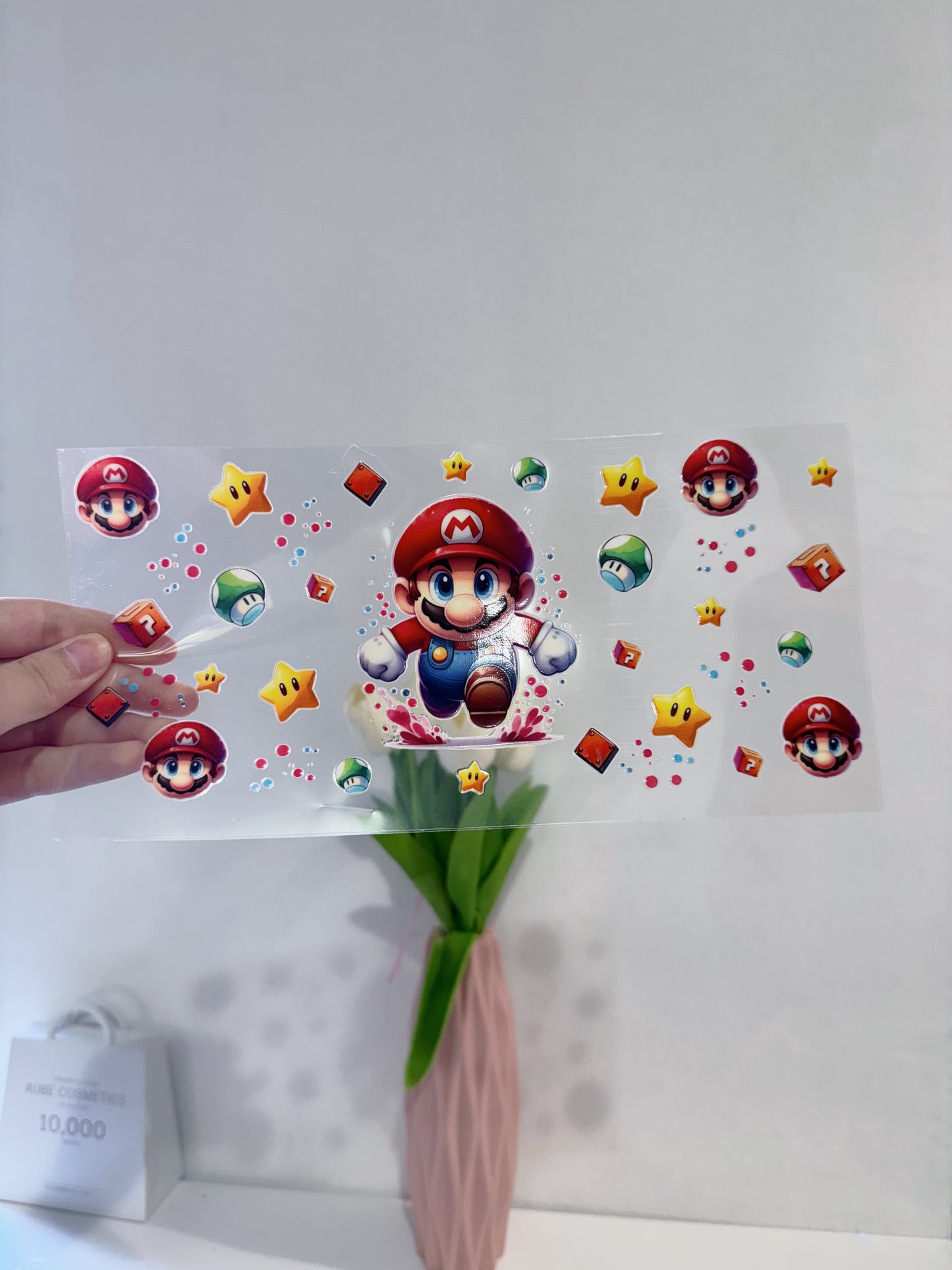 PEGATINA UV DTF PARA TAZAS 16Oz MARIO BROS