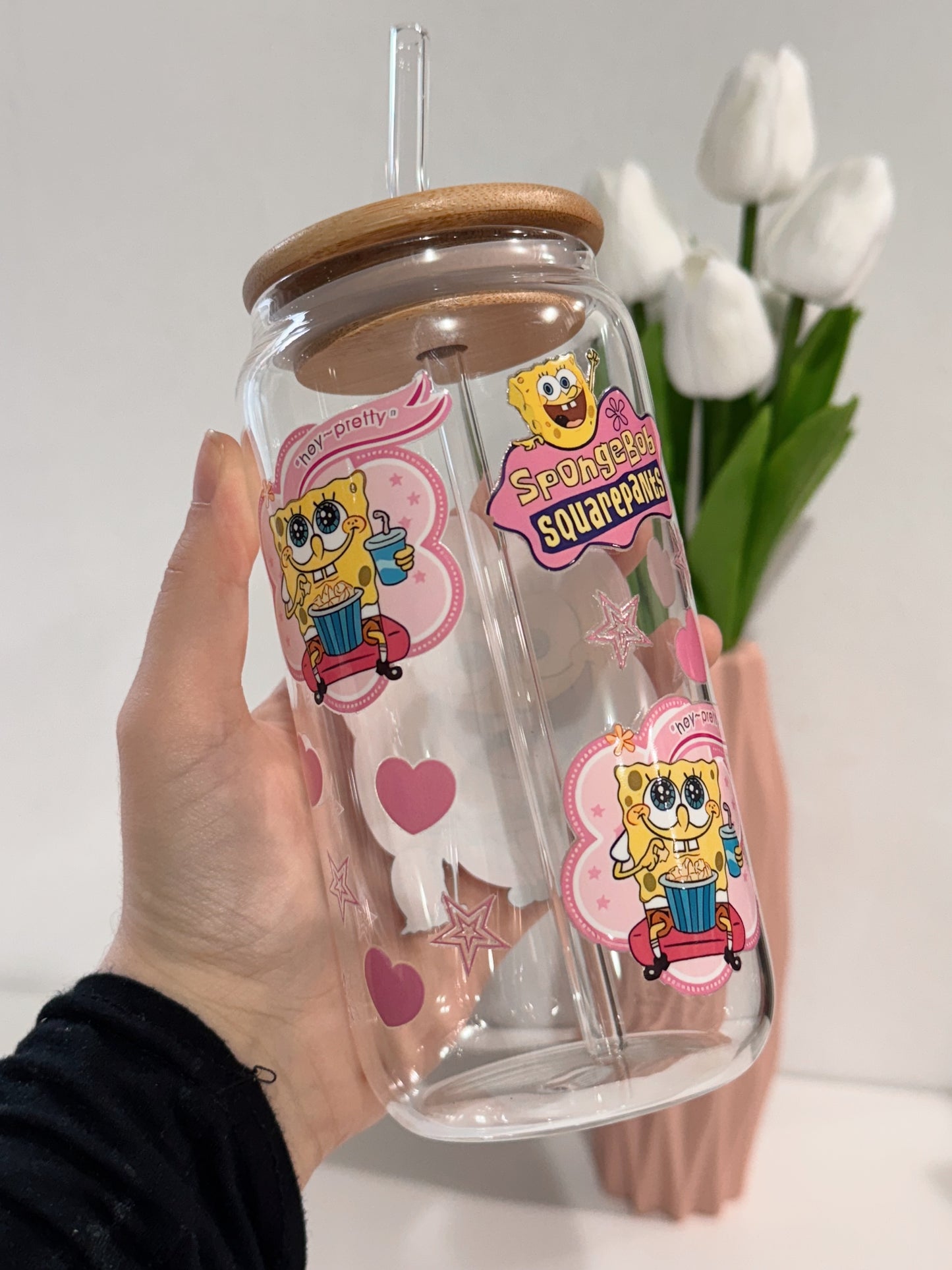 PEGATINA UV DTF PARA TAZAS 16Oz BOB ESPONJA