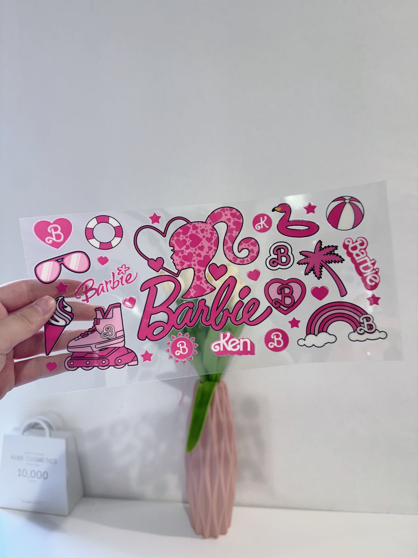 PEGATINA UV DTF PARA TAZAS 16Oz BARBIE