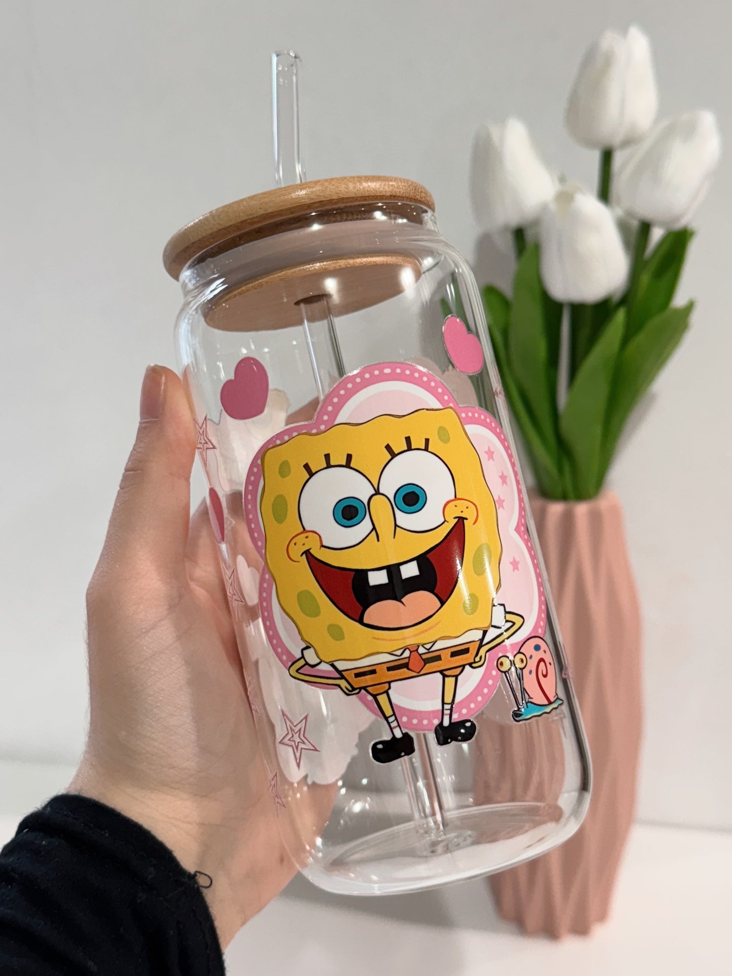 PEGATINA UV DTF PARA TAZAS 16Oz BOB ESPONJA