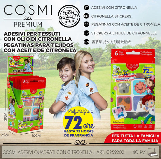 PACK 6 PARCHES INFANTILES CITRONELLA - COSMI