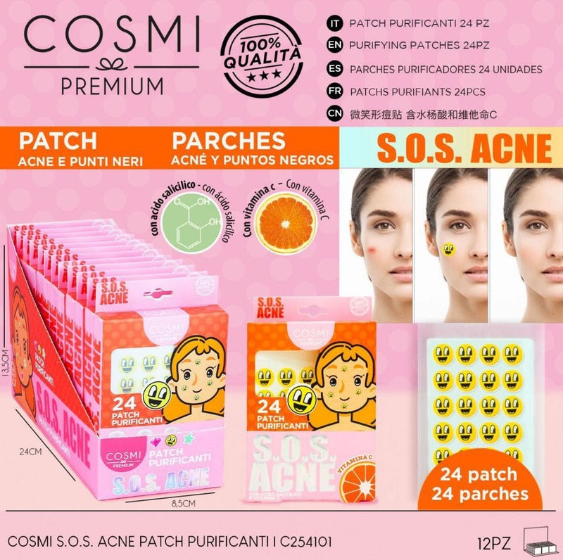 PARCHES PARA ACNÉ CON VITAMINA C (24uds) - COSMI