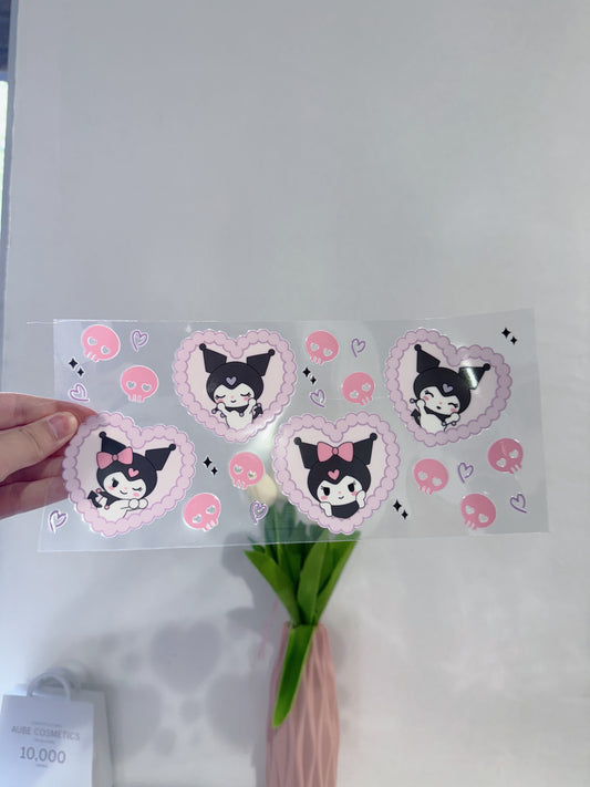 PEGATINA UV DTF PARA TAZAS 16Oz KUROMI