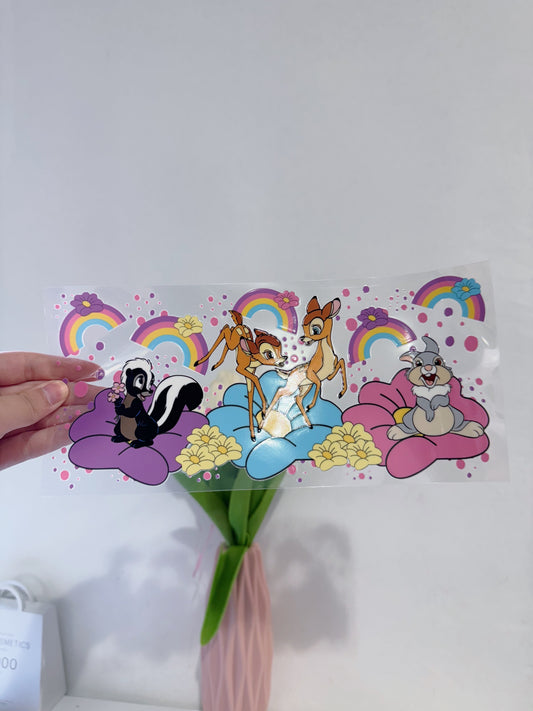 PEGATINA UV DTF PARA TAZAS 16Oz BAMBI