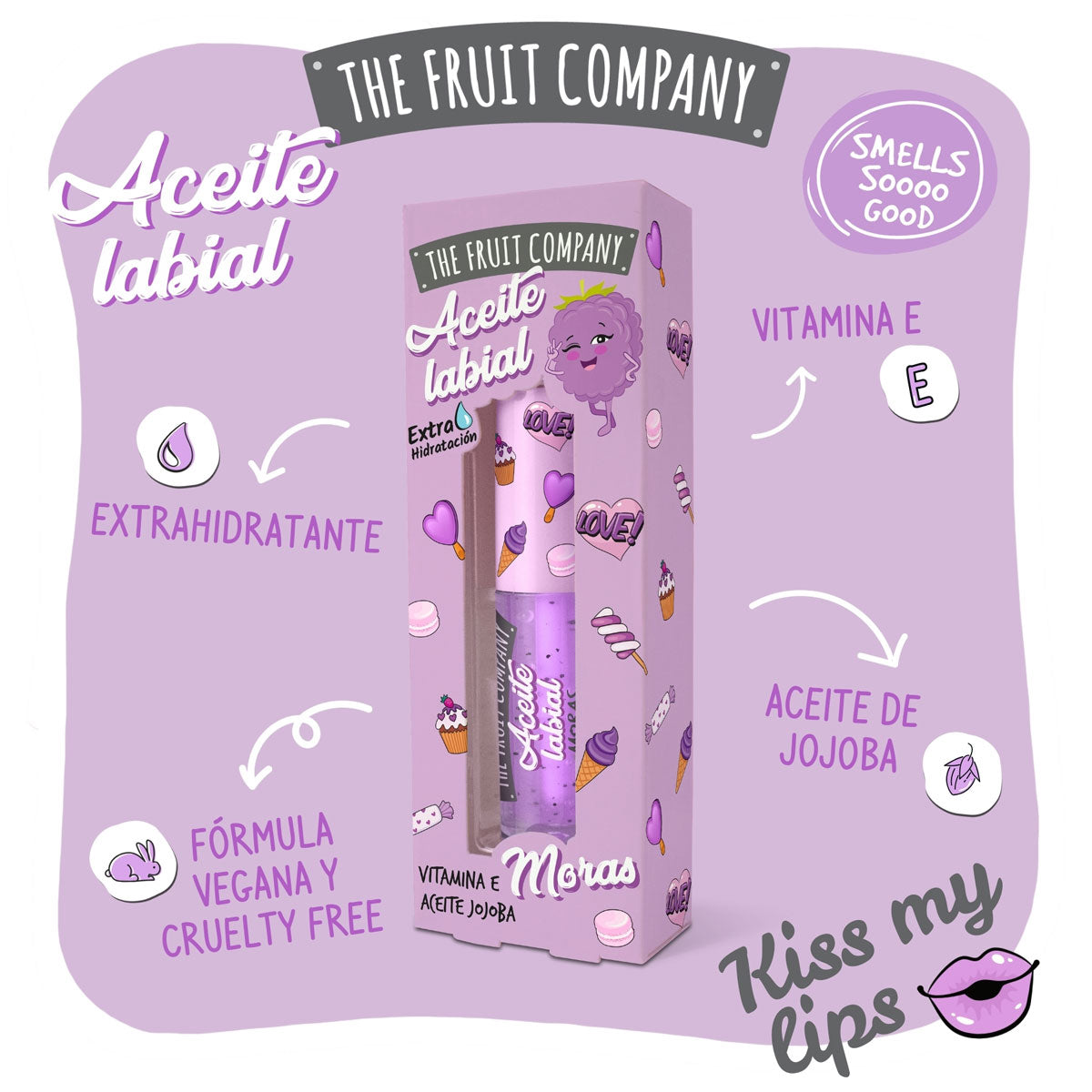 ACEITE LABIAL MORAS - THE FRUIT COMPANY