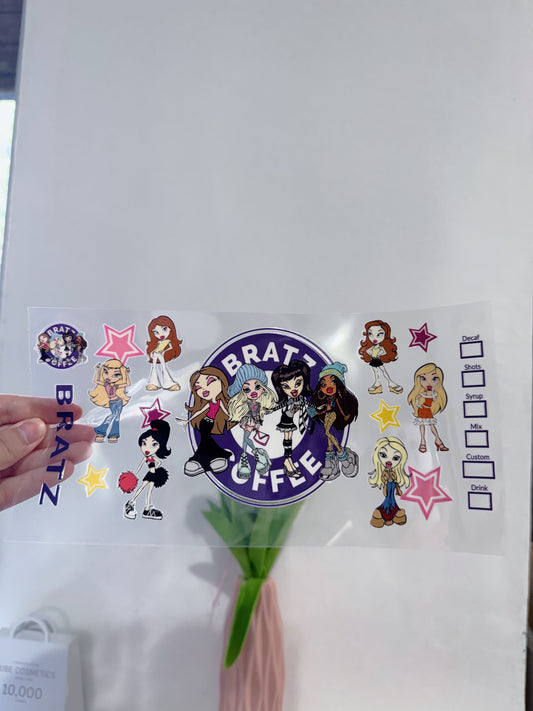 PEGATINA UV DTF PARA TAZAS 16Oz BRATZ