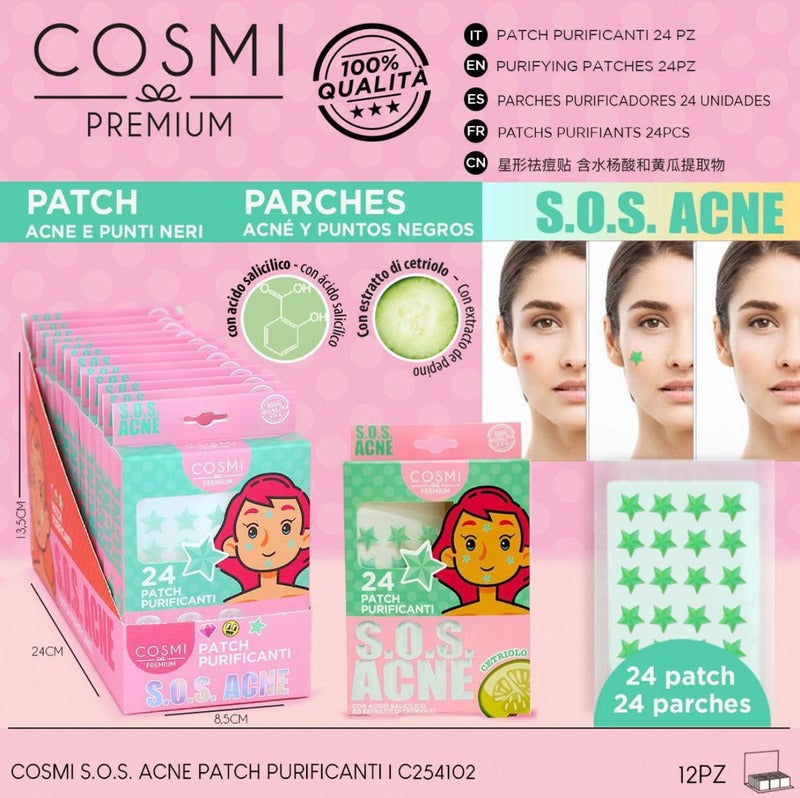 PARCHES PARA ACNÉ DE PEPINO (24uds) - COSMI