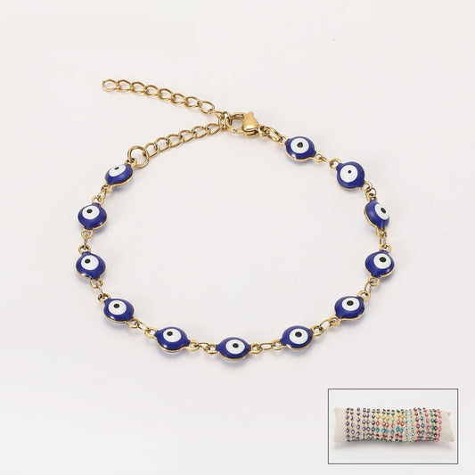 PULSERA ACERO OJO TURCO