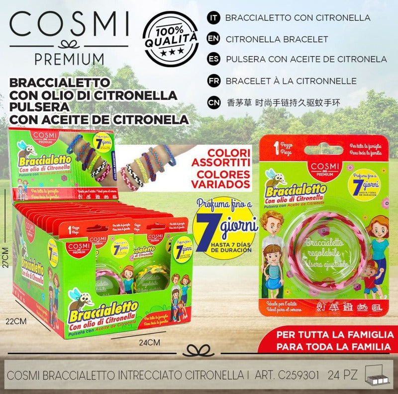 PULSERA CON ACEITE DE CITRONELLA - COSMI