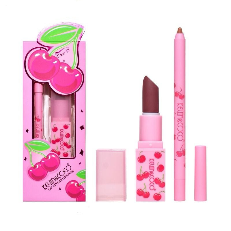 SET DE LABIAL + DELINEADOR DE LABIOS - KEVIN Y COCO