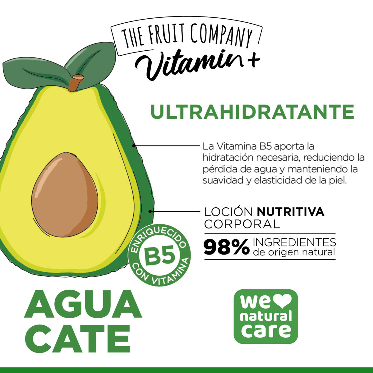 LOCIÓN CORPORAL AGUACATE VITAMIN+ - THE FRUIT COMPANY