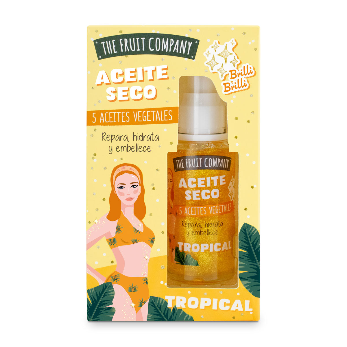 ACEITE SECO TROPICAL GLITTER 50ML - THE FRUIT COMPANY