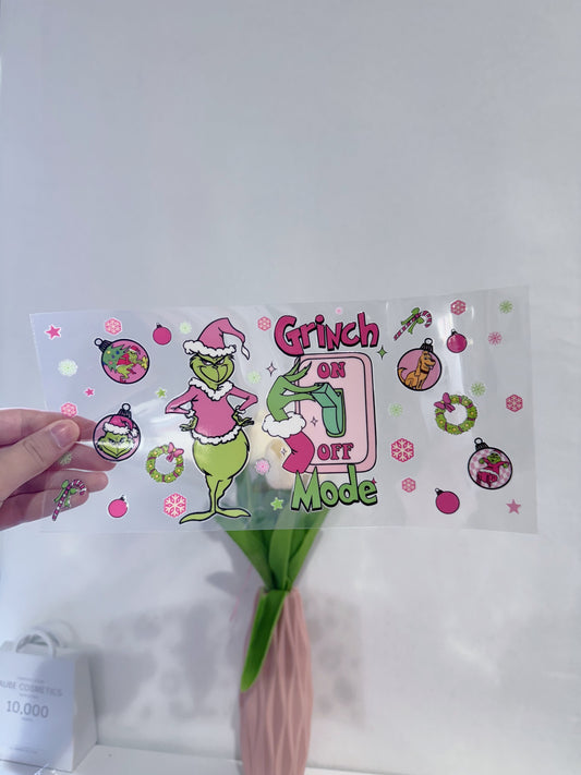 PEGATINA UV DTF PARA TAZAS 16Oz EL GRINCH